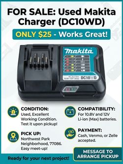 Makita DC10WD Battery Charger