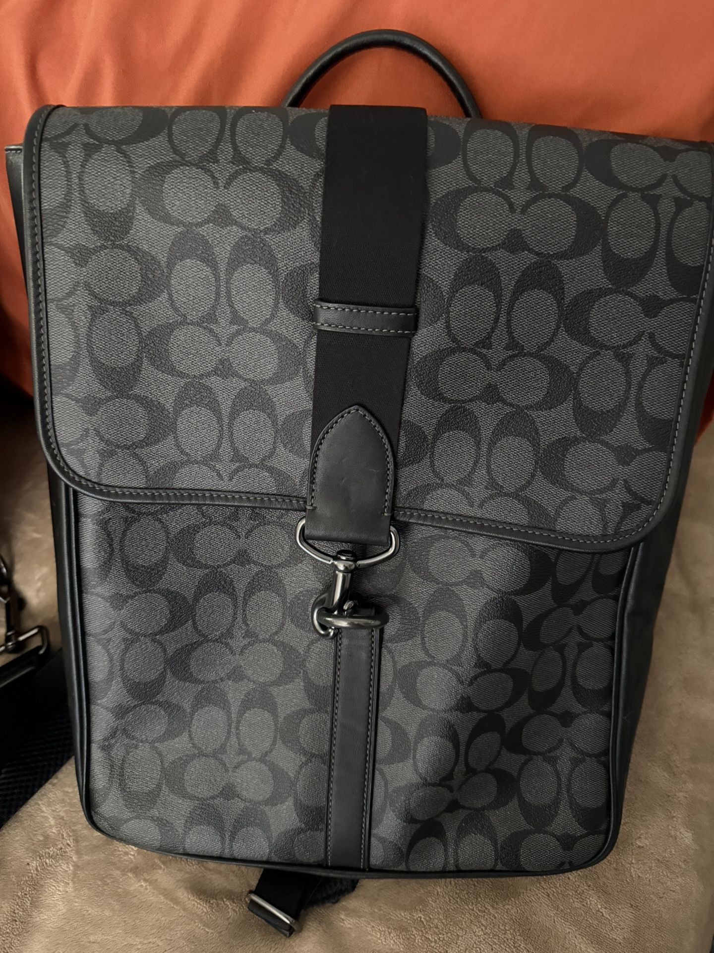 Men’s Black Coach Backpack