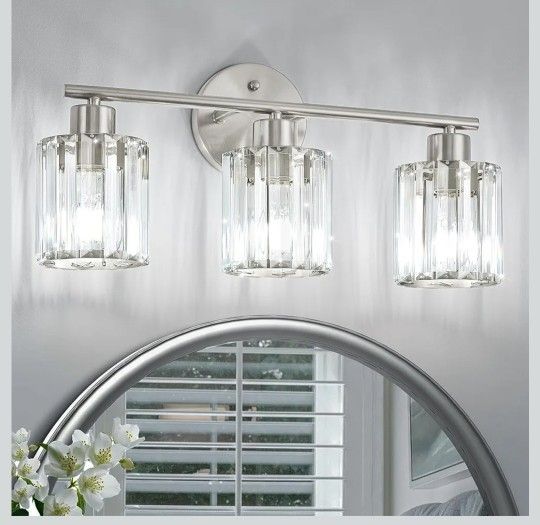 Crystal Bathroom Light Fixtures, Bathroom Lighting Fixtures