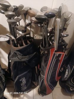 Golf clubs and golf bags
