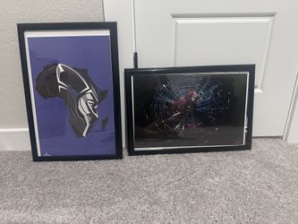 BLACK PANTHER AND SPIDER-MAN FRAMED ART