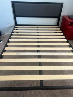 Full size bed frame.