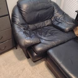 Black Chair And Ottoman 