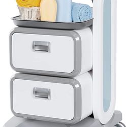 Mobile Medical Trolley Cart 130 Lbs Load Portable Professional Cart for Ultrasound Imaging Scanner Vehicle Beauty Storage Cart with Drawers Tool Tray 