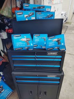 Tools and tool box together