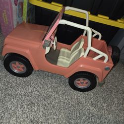 American Girl Jeep And Baby With Stroller