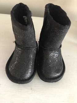 Toddler girl black boots size 4c