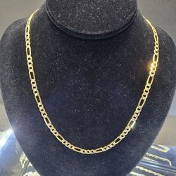 Gold Chain 14K SOLID Figaro 
