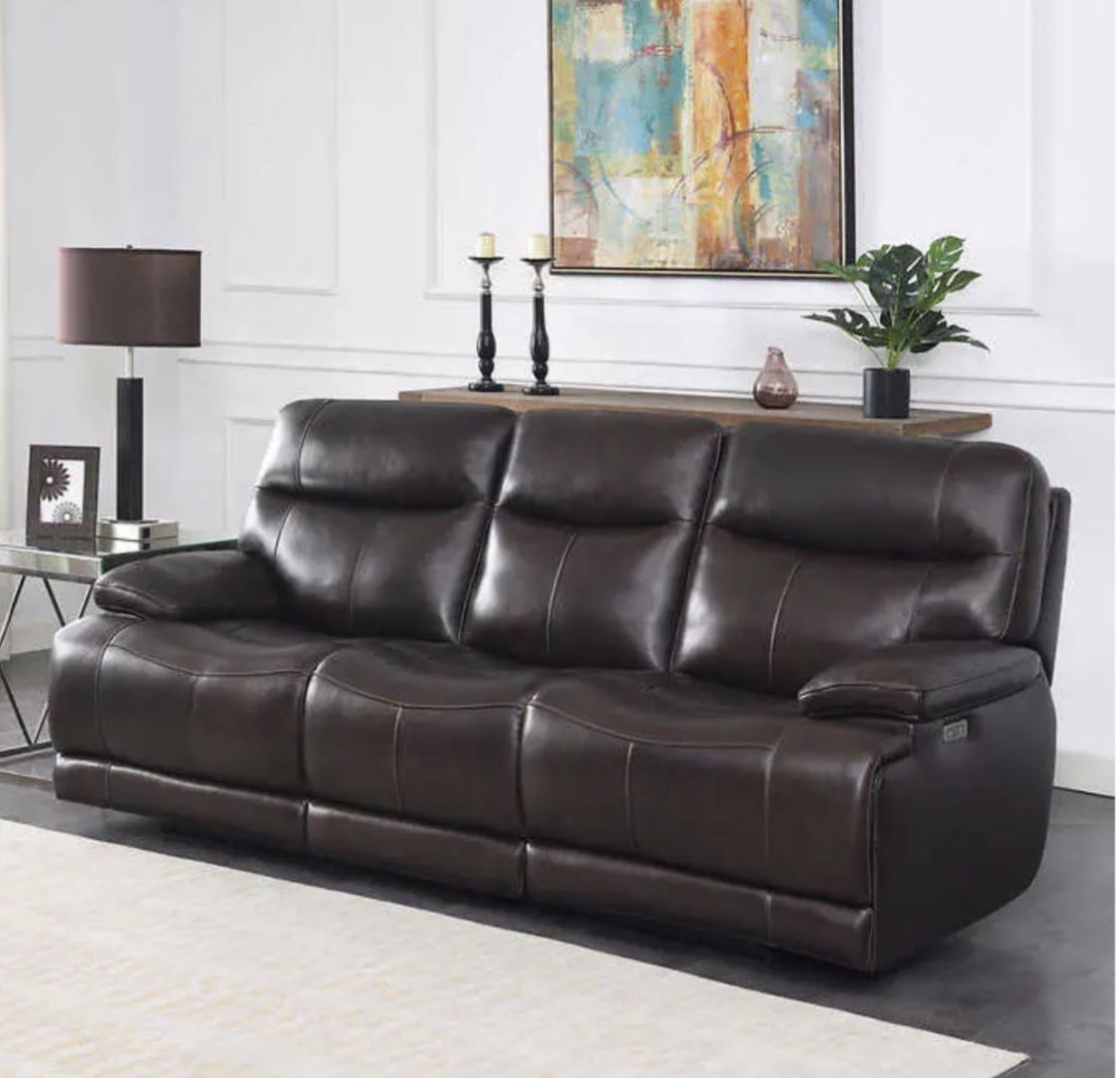 *Ridgeline Leather Reclining Sofa-New! Great Price!