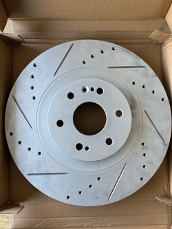 GMC Yukon 21-25 w/6 Piston - Front Drill Slot Rotors Ceramic Brake Pads
