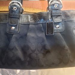 Coach Signature Black Handbag