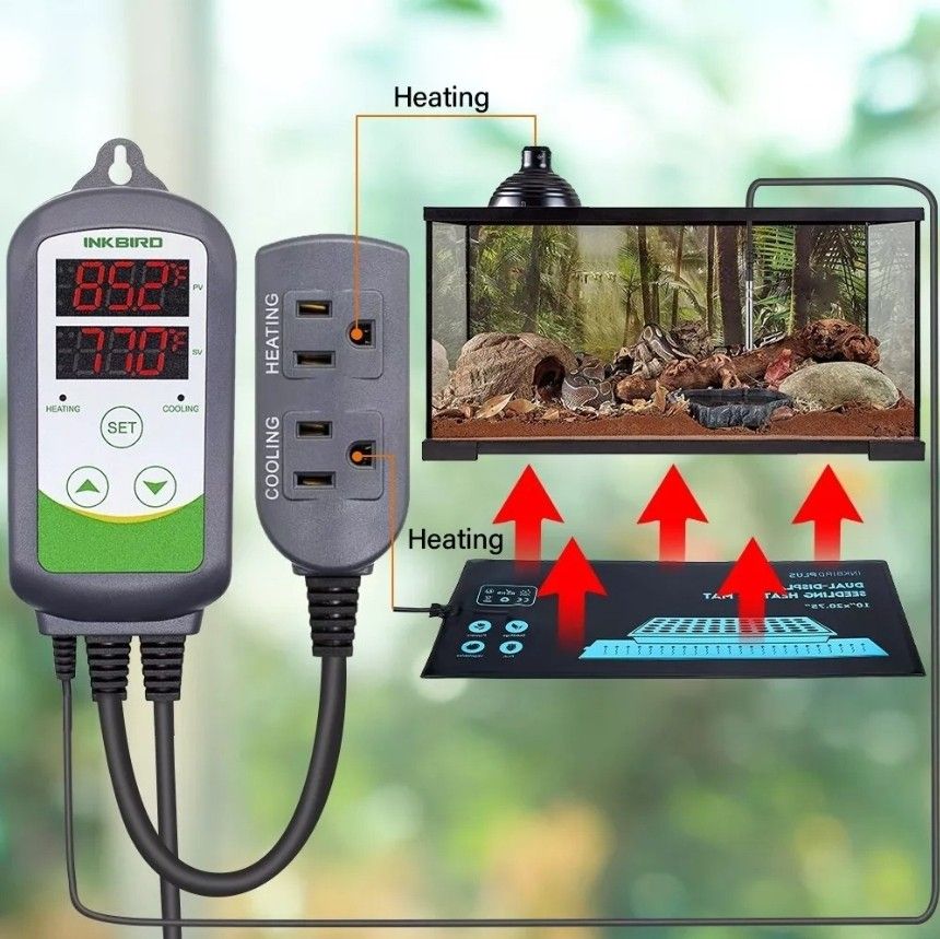 Inkbird WiFi ITC-308 Digital Temperature Controller Thermostat Remote Monitoring Controlling Home Brewing Fermentation Breeding Incubation Greenhouse