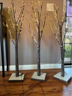 LED Snow Trees