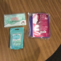 Gift Pack Sephora Cooking Eye Pads, Face Off Make Up Remover Cloth, Sweet Macaron Bath Salts