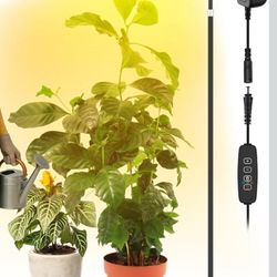 NEW Grow Light for Indoor Plant, 20W Full Spectrum Round Growing Warm Lights,10 Dimmable Brightness,LED Floor Growing Lamp,Height Adjustable,Flexible 