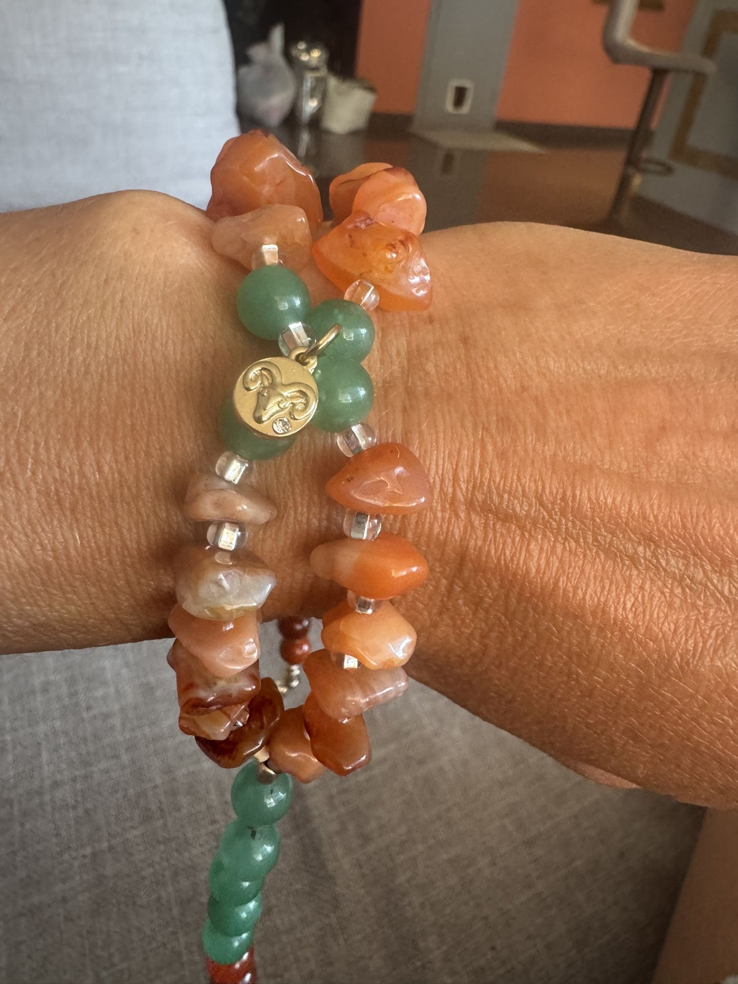 Natural Gemstone Double Raw Bracelets/necklaces