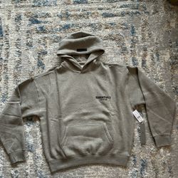 Essential hoodie Dark oat 