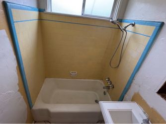 Cast Iron Tub & Tile Walls Reglaze