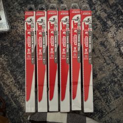 6 Diablo 9in Reciprocating Saw Blade Packs for Thick Metal Cutting