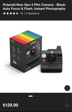 Polaroid Now Gen 3 Instant Film Camera Black