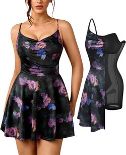 Popilush A Line Mini Corset Dress - Shapewear Tummy Control for Birthday Party Cocktail Date Night Outfits Club