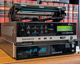 1985 Magnavox Top-Loading Portable VCR Set - Fully Functional!