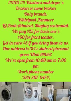 ISO washers and dryers