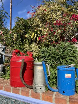 3 Vintage Gas/Oil Cans  Will Sell Separately 
