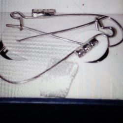 Silver, Crystal Teardrop Earrings 