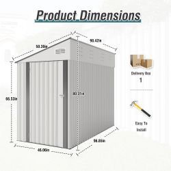 Campcraft Optional two-color storage shed, single hinge door with sloping roof, solid structural design, good ventilation, surface with protective fil