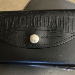 New Stagecoach Indio Leather Wallet 4” X 7” Black 