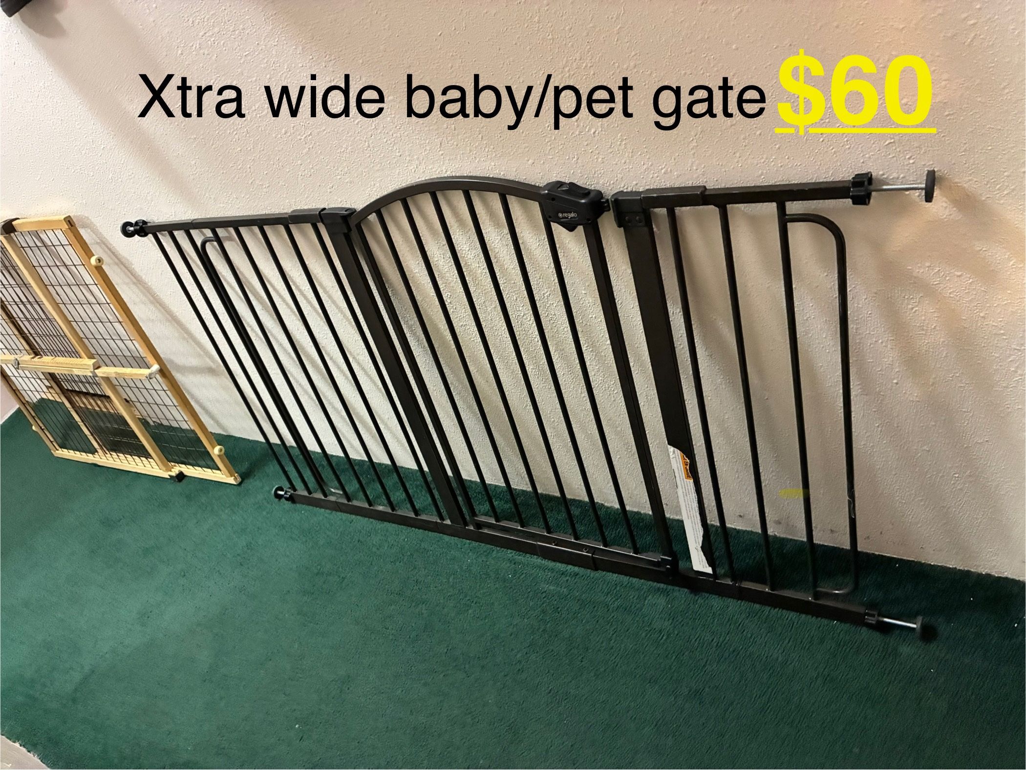 Very firm on price will NOT accept less !!-used Baby gates/pet gates!!!-- Keep them safe and where they need to be to stay safe- sold separately- I