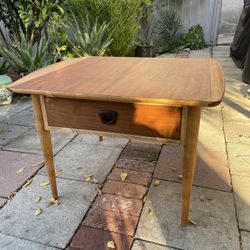 Mid Century End Table Walnut And Ash Wood