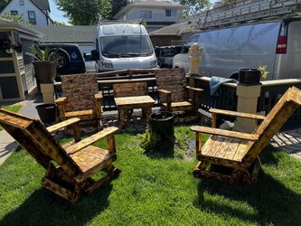 Hand Craft Outdoor Patio Set Solid Wood 🪵 