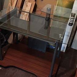 Rta Glass Top Rolling Desk