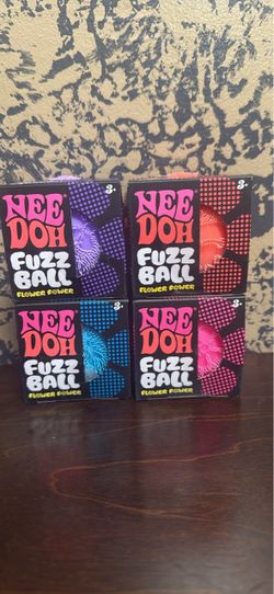 Nee Doh Fuzz Ball Flower Power – Set of 4