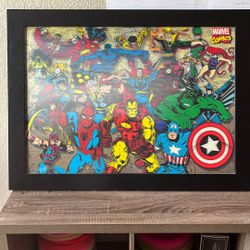 Marvel 3D Picture with Black Frame 