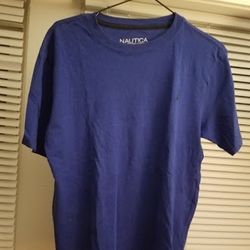 Nautica Boys Blue Short-Sleeve Solid T-Shirt - Size XL (18/20)