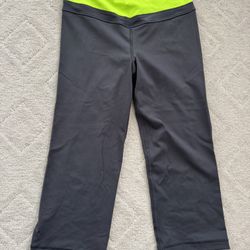 Victoria Secret/ Activewear/ VSX/ Gray And Neon Lime Yoga Pants/ S 