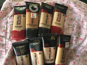 New L’Oréal infallible pro matte 24hr wear foundations