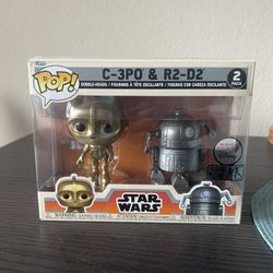 VAULTED EXCLUSIVE 2-PACK Concept C-3PO R2-D2 Star Wars Funko Pop Bobblehead Park