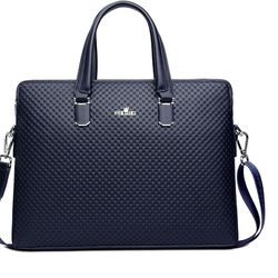 NEW FSD.WG Business Bag Leather Briefcase Shoulder Laptop Business Bag for Men, (Blue)