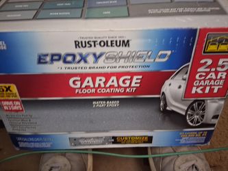 Epoxy shield garage floor coating  for 2 1/2 car garage