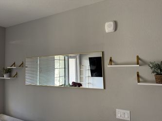 Gold Mirror & Shelves