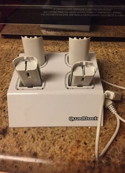 Quad dock for Wii rechargeable batteries
