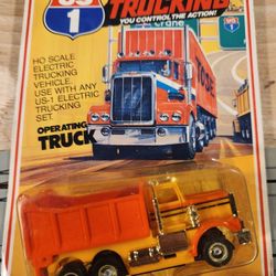 New Tyco US1 Orange And Yellow Dump Truck Slot Car