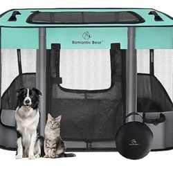 Dog Playpen,Pet Playpen, Foldable Dog Cat Playpens,Portable Exercise Kennel Tent