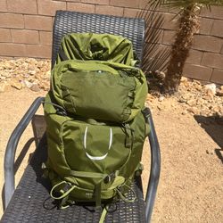 Osprey Aether 65 Men's Backpacking Backpack , Garlic Mustard Green, Large/X-Large