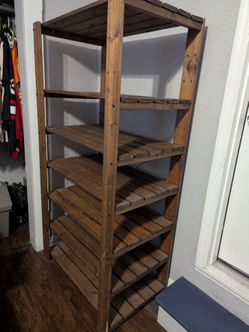 Wood book shelves