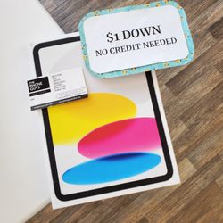 New Apple IPad 10th Gen 256GB LTE Tablet - 90 DAY WARRANTY - $1 DOWN - NO CREDIT NEEDED 